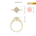 thumbnail image 4 of ANGARA Natural Style Cushion Diamond Engagement Ring in 14K Yellow Gold for Women (Size-4mm| Color-I-J| Clarity-I1-I2) | April Birthstone, Anniversary, Jewelry Gift for Women | Natural Diamond Ring, 4 of 8