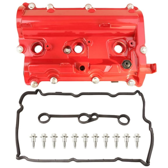 MITZONE Right Passenger Side Upgrade Aluminum Valve Cover Kit Compatible with Infiniti G37 M37 QX50 Q70 Q60 Q50 Q440 FX37 QX70 for Nissan 370Z 3.7L 2008-2020 Red
