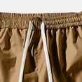 thumbnail image 6 of EOYWHK Men Quick Dry Athletic Shorts with Pockets Elastic Waist Breathable Jogging Shorts or Men Soft Casual Activewear Lightweight Brown, Size M, 6 of 6