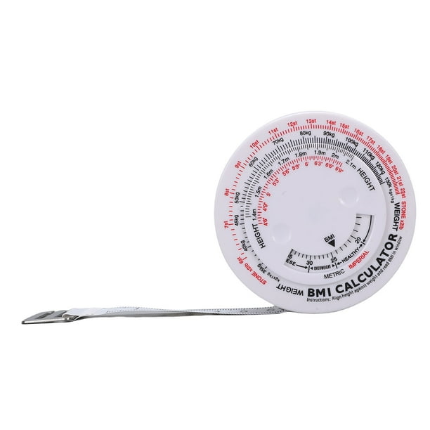 Cinta Métrica Para Medir La Circunferencia De La Cintura, Calculadora De Rueda IMC, Cinta Métrica Retráctil Colorida De 1,5 M Para Medición Corporal