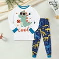 thumbnail image 2 of Hessimy Toddler Boys Girls Spring 2Pcs Thermal Underwear Long Sleeve Shirt Leggings Soft Casual Clothes, Spring Thermal Leggings(White,3-4 Years), 2 of 5