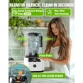 thumbnail image 4 of WantJoin Professional Commercial Blender, 2200W Ultra-Quiet Blender with Soundproof Shield Enclosure, Self-Cleaning Heavy-Duty Power Blender for Restaurant, Bar & Home,White, 4 of 5