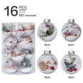 thumbnail image 2 of 16 bolas transparentes de Navidad para decoración de fiestas, bodas, fiestas, bailes, decoración navideña, bolas navideñas con purpurina, adornos navideños transparentes para fiestas, 8 cm, 16 bolas, 2 of 6