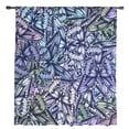 thumbnail image 2 of Purple Blue Teal Butterfly Semi Sheer Curtains Drapes for Living Room, Bedroom, French Doors Window 108 Inches Long, Modern Abstract Art Rod Pocket Chiffon Curtain Drapery Voile Draperies Panel, 2 of 6