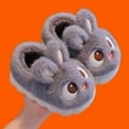 thumbnail image 6 of Fengactive Womens Bunny Face Plush Slippers 3D Ear Decor Warm Indoor Non Slip House Slippers, 6 of 9