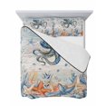thumbnail image 7 of Quilts Twin Size Bedding Set, Octopus Coastal Lightweight Quilted Comforter, Summer Beach Coral Starfish Blue Grey Soft Reversible Bedspread Coverlet with Pillow Covers for All Season, 68" x 86", 7 of 7