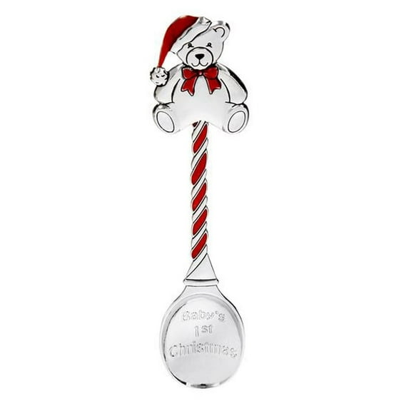 Baby's First Christmas Teddy Bear Santa Handle Spoon - By ganz