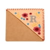 Uxcell Embroidered Corner Bookmark Cute Flower Stitched Handmade Book Page Mark for Book Lover Teacher Pink Letter R