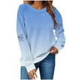 thumbnail image 3 of BXINGOHAI Sweatshirts Halloween Sweatshirt Women - Halloween Graphic Crewneck Tops Casual Sweater Blue S, 3 of 5