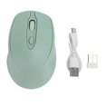 thumbnail image 1 of Wireless Mouse Bluetooth 5.0 2.4G Dual Mode Computer Mouse with USB Receiver for Phone Laptop PC 800 1200 1600 DPI Quiet Rechargeable Green, 1 of 4