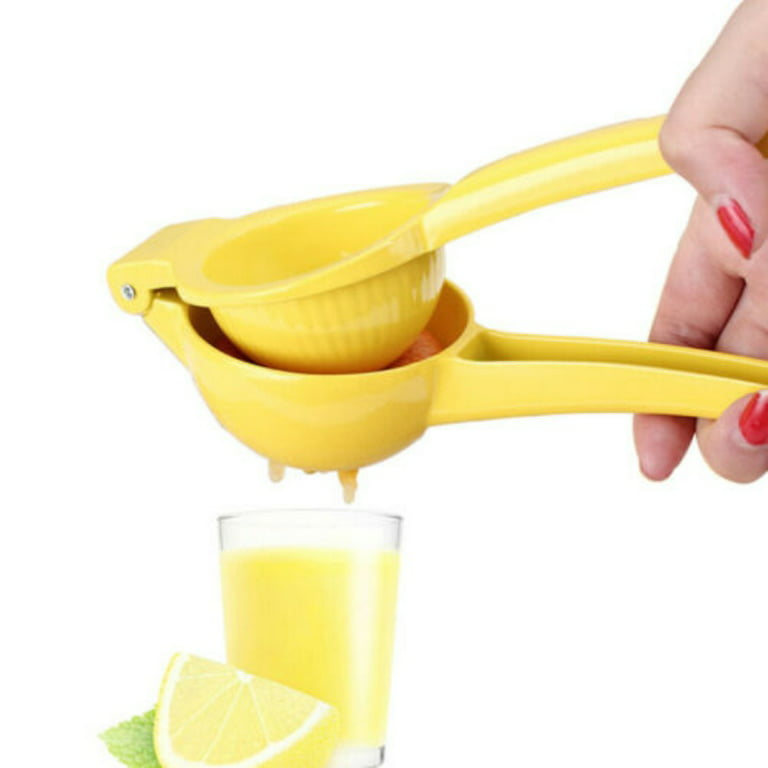 Manual Juicer Citrus Lemon Squeezer, Fruit Juicer Lime Press Metal,  Professional Hand Juicer Kitchen Tool(Yellow）