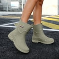 thumbnail image 3 of FRSASU Women’s Rain Boots Waterproof Ankle Rain Boots Slip On Non Slip Lightweight Easy Clean Short Rain Booties Green, 3 of 8