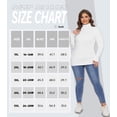 thumbnail image 5 of TIYOMI Plus Size White Thermal Top For Women Mock Neck Thermal Underwear Shirts Base Layer Fall Winter Warm Pajama XL 14W 16W, 5 of 5