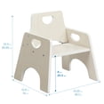thumbnail image 2 of ECR4Kids Stackable Wooden Toddler Chair, 8in, Kids Furniture, White Wash, 2-Pack, 2 of 9