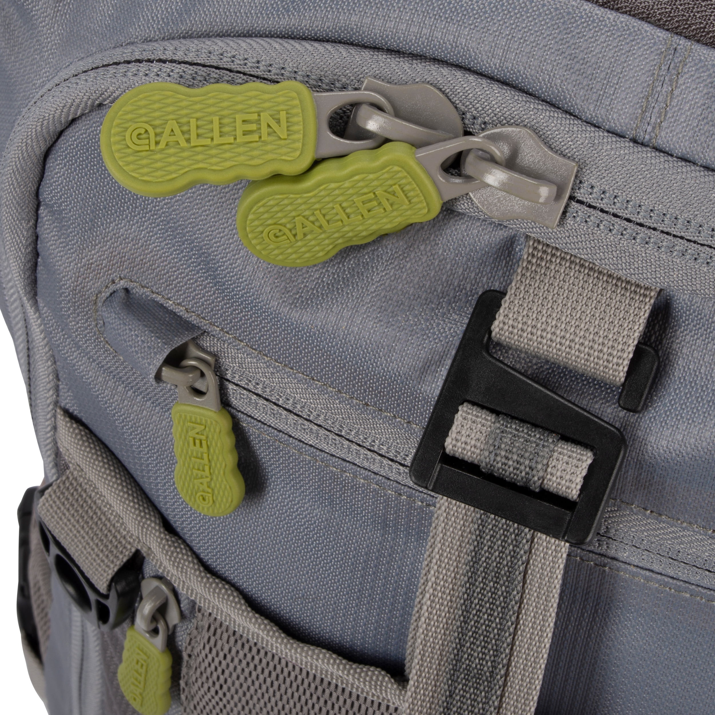 Allen Company Blue Mesa Fly Fishing Pack, 12"L x 6"W x 20"H, 23.25 liters, Gray/Lime