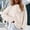 Beige, variant on Womens Crew Neck Sweater Loose Pullover Tops (Navy XXL)