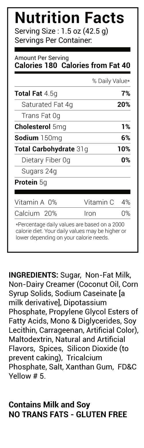 Eggnog Creme Drink Mix, 4 LB Bag