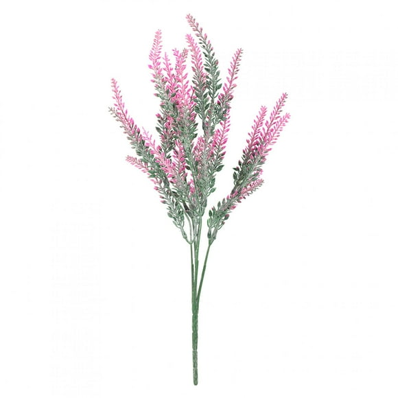 Leylor Fleurs artificielles -25 têtes Mariage Fleurs artificielles Lavande Faux Bouquet de mariée fête décor à la Maison(Rose Rouge)