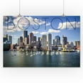 thumbnail image 2 of Boston, Massachusetts, Skyline and Sailboats (16x24 Giclee Gallery Art Print, Vivid Textured Wall Decor), 2 of 3