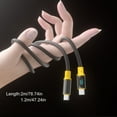 thumbnail image 6 of USB to Type C Fast Charging Line PD100W Charging Cable Digital Display Cord Data Sync Wire 480Mbps Speed for Laptops, 6 of 16