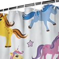 thumbnail image 3 of White Cartoon Unicorn Star Rainbow Cloud Pattern Shower Curtain 72"x72" ,Bathroom Decorative Shower Curtains Set with 12 Hooks,Modern Waterproof Washable Shower Curtain, 3 of 6