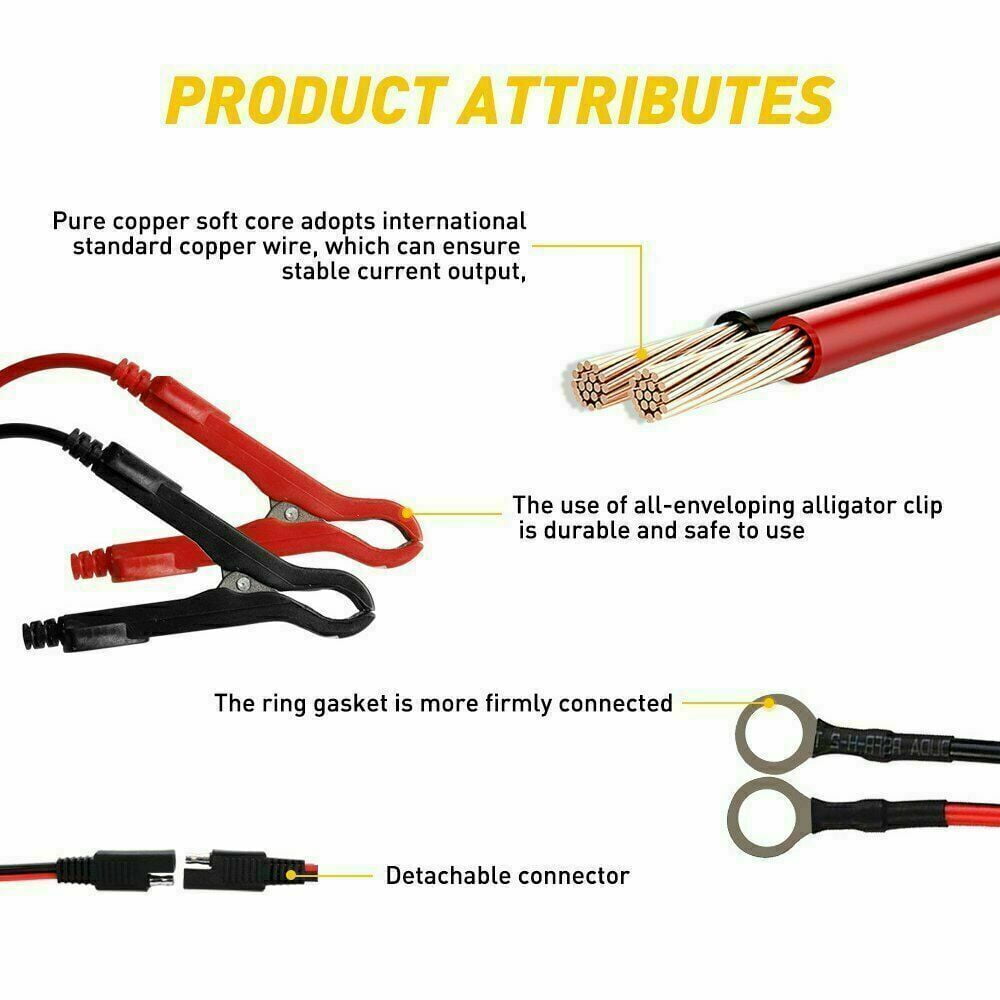 Smart Battery Charger and Maintainer 12V, 1.5A Fully Automatic, 4-Stage Trickle Charger for Car, Marine, Lawn Mower & Lead-Acid Batteries (AGM, GEL)