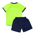thumbnail image 4 of Kvysinly Kids Boys Sport Tracksuit Football Uniform Quick Dry Active T-shirts with Shorts Training Fluorescent Green M, 4 of 8