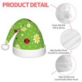 thumbnail image 4 of Honeii Daisies And Ladybugs Print Hat Santa Claus Hat For Xmas Party, Christmas Caps For Boys Girls Child,Christmas Beanie, 4 of 6
