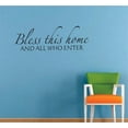 thumbnail image 1 of Bless This Home and All Who Enter Customized Wall Decal - Custom Vinyl Wall Art - Personalized Name - Baby Girls Boys Kids Bedroom Wall Decal Room Decor Wall Stickers Decoration Size (18x20 inch), 1 of 1