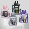 thumbnail image 5 of WEDAN Large Clear Backpack Heavy Duty PVC Transparent Clear Bag for Stadium School Beach, 5 of 6