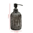 thumbnail image 4 of nu steel Glacier Smoke Collection Glass with Black Finish Metal Trim Refillable Liquid Soap Dispenser Pump Bottle for Bathroom Vanity Countertop - Holds Lotion, Liquid Soap, Hand Sanitizer - Smoke, 4 of 6