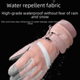thumbnail image 2 of Guantes de esquí para mujer, de invierno, cálidos, resistentes al viento, impermeables, antideslizantes, con pantalla táctil, para ciclismo, a prueba de frío, Seiko, 2 of 5