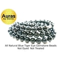 thumbnail image 4 of Auras by Osiris | Handmade Blue Tiger Eye Crystal Necklace - Healing Genuine Gemstone Beaded Mala |Clarity, Calmness, Chakra Activation Choker - Jewelry Gift for Mens, Womens, Girls, 4 of 5