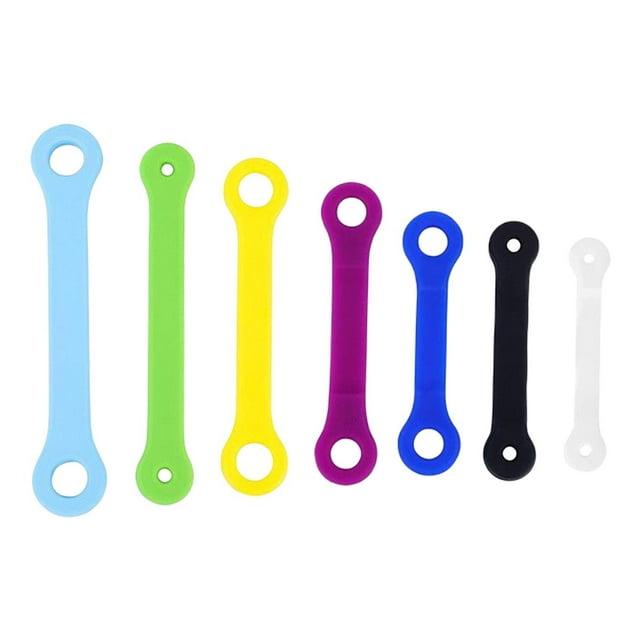 Seitruly ayuda para comer Vajilla silicona cuchara tenedor con correa masajeadores 7 correas de mano