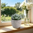 thumbnail image 6 of WIZUTIZ Artificial Potted Plants Fake s in Gray Pots Realistic Plastic Greenery for Home Office Table Shelf Desk Decor Low Maintenance Faux Flowers C, 6 of 6