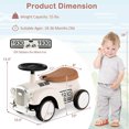 thumbnail image 3 of Gymax Jouet Rétro à Chevaucher pour Enfants Véhicule Assis-Debout avec Volant Fonctionnel Blanc, 3 of 10