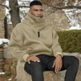 thumbnail image 5 of HISITOSA Men's Long Sleeve Fleece Hoodie Lightweight Tech Wear Soft Cotton Pullover Unisex Casual Hooded Sweatshirts, 5 of 8