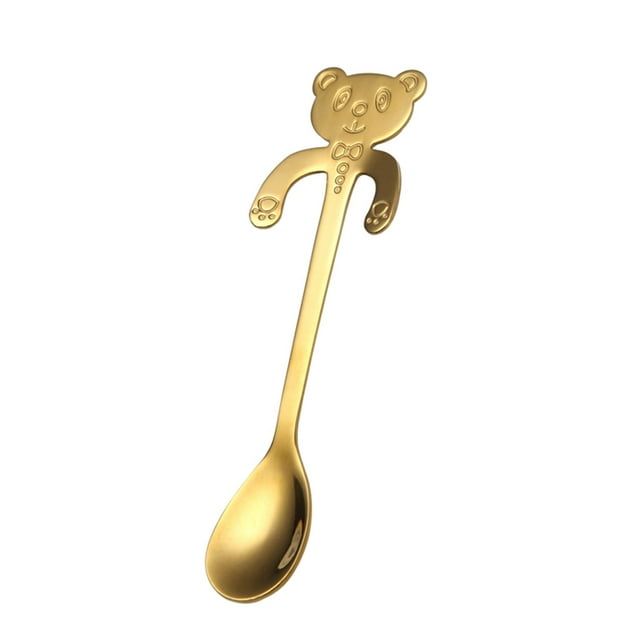 Coffee Spoon Mini Bear Hugging Spoon Tea Soup Sugar Dessert Seasoning Spoon Hanging Cup Spoon
