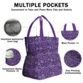 thumbnail image 3 of Paisley Pattern Drawstring Lunch Bag Women - Drawstring Lunch Bag Insulated for Work Office - Stain-Resistant Large Lunchbags for Women with Multi-Pockets, 3 of 6
