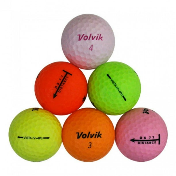 Volvik Golf Balls, Assorted Colors, Used, Mint Quality, 15 Pack