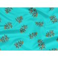 thumbnail image 5 of oneOone Rayon Turquoise Green Fabric Leaves & Flower Floral Crafts Projects Decor Fabric Printed By The Yards 56 Inches Wide, 5 of 5