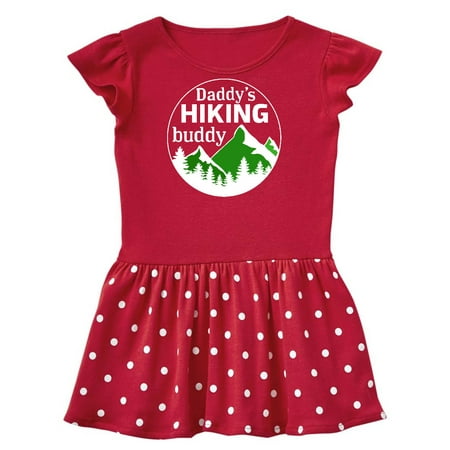 

Inktastic Daddy s Hiking Buddy with Mountains and Trees Gift Toddler Girl Dress