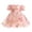 Pink, variant on Toddler Girls Tutu Sundress Summer Rose Pattern Tulle Children Puff Sleeves Butterfly Knot Princess Dresses Little Kid Boho Beach Sundress for 12-18 Months