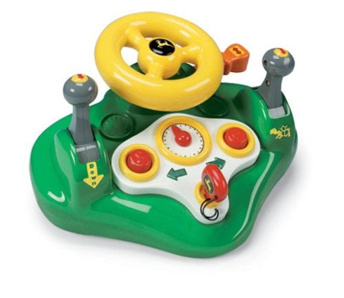 John Deere Busy Driver, Kids Toy Steering Wheel & Driving Dashboard With Lights and Sounds