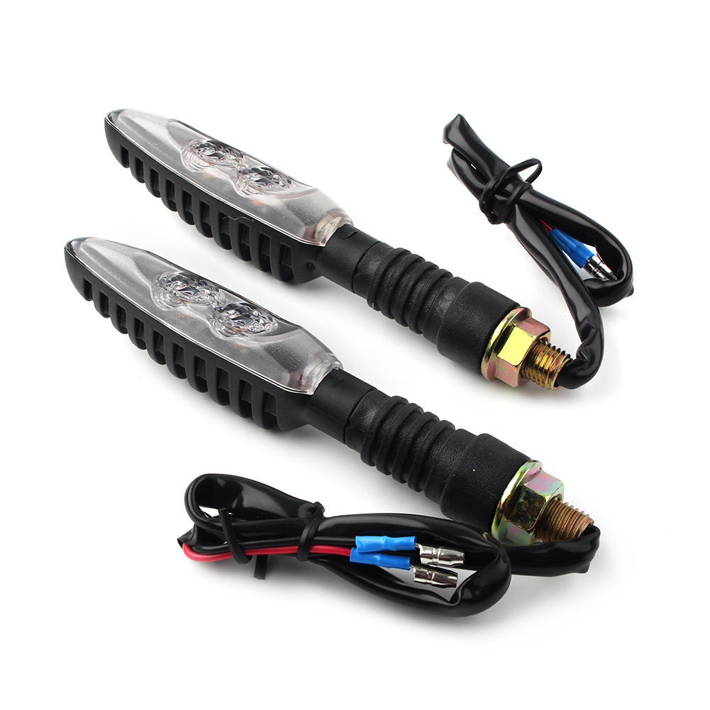 NS 2pcs 12V Motorcycle Indicators Mini LED Turn Signals Lights for