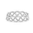 thumbnail image 2 of Celtic Braided Band Infinity Knot Ring Solid 925 Sterling Silver Thumb Ring Size 4, 2 of 5