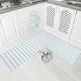 thumbnail image 2 of Kitchen Rugs and Mats,Ocean Blue Stripes Seamless Ticking Stripe 2 Piece Anti Fatigue Area Runner Rug Set Comfort Standing Floor Mat,Farmhouse Pinstripe Non Slip Absorbent Doormats for Laundry, 2 of 6