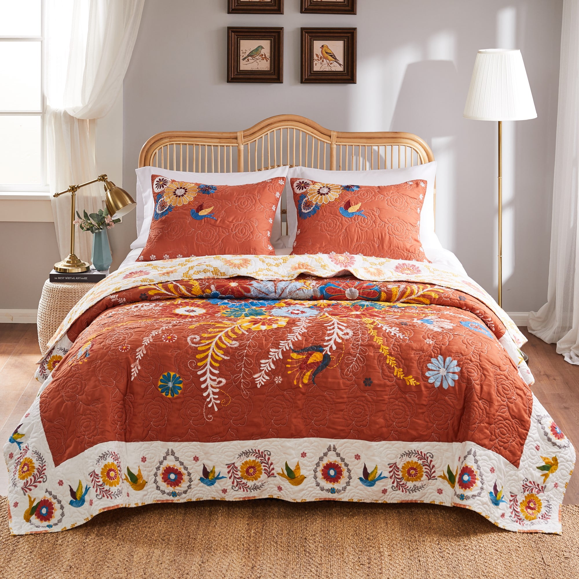 Global Trends Tabitha Oversized Reversible Quilt Set, 3-Piece King/Cal King