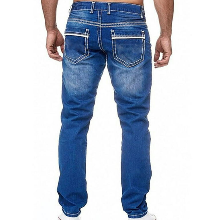 Men's Regular Fit Jeans Relax Fit Denim Pants Mens Premium