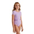 thumbnail image 2 of Justice Girls' Cap Sleeve Leotard with Satin Waistband, Sizes XS-XL, 2 of 4